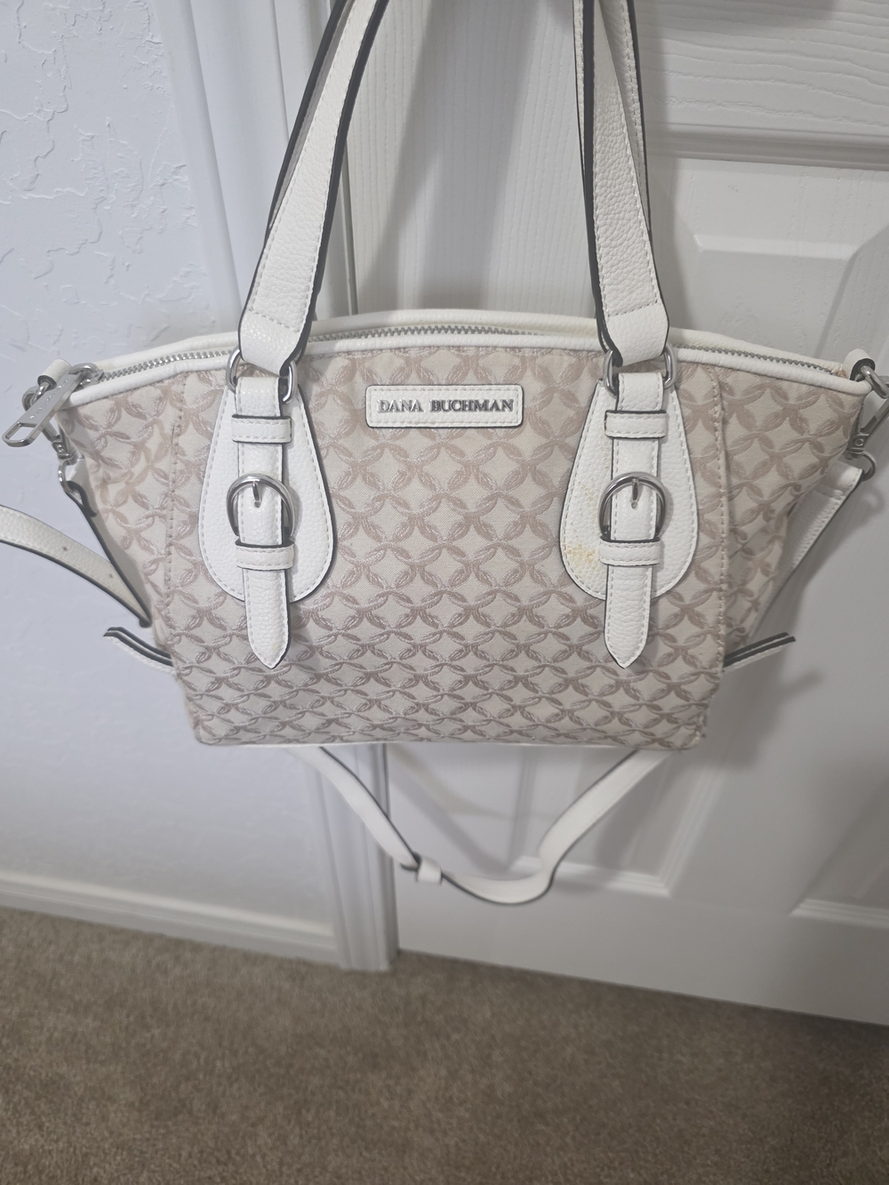 DANA BUCHMAN White & Beige Patterned Tote Bag
